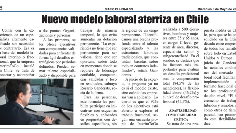 El  nuevo modelo de trabajo que se despliega en Chile