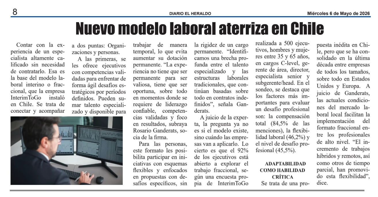 El  nuevo modelo de trabajo que se despliega en Chile