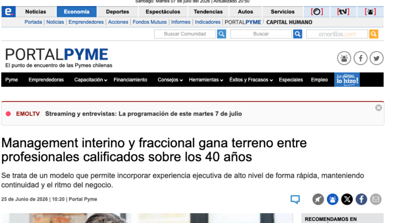 Management interino y fraccional gana terreno entre profesionales calificados sobre los 40 años