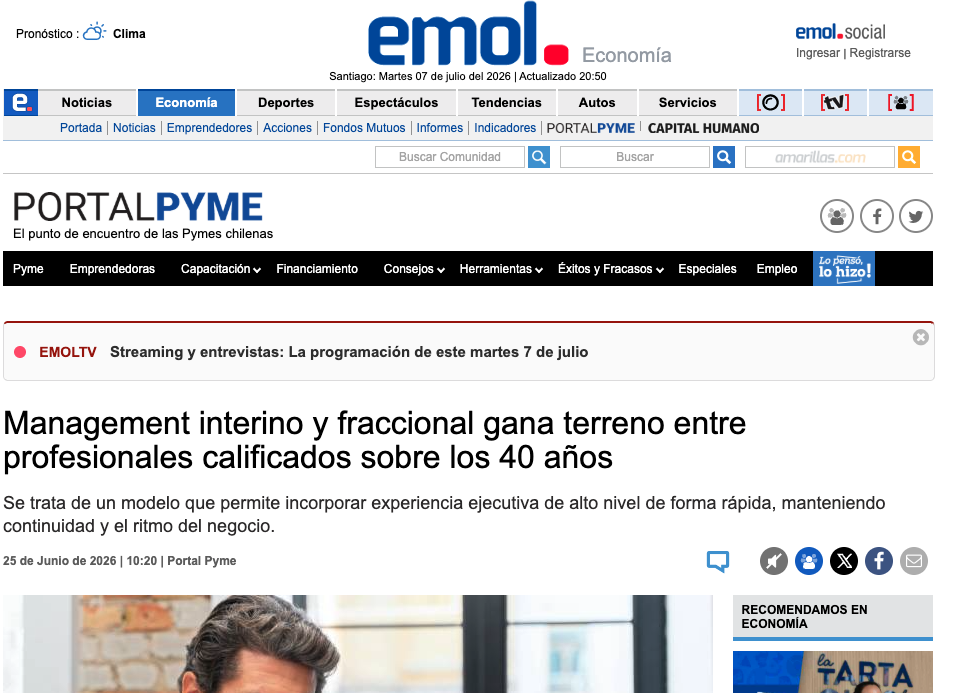 Management interino y fraccional gana terreno entre profesionales calificados sobre los 40 años
